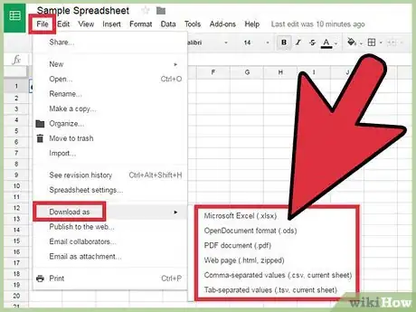 Image titled Use Google Spreadsheets Step 13