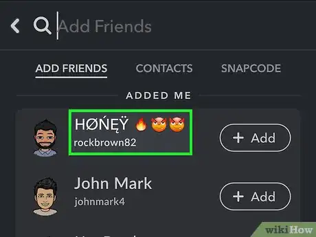 Image titled Add Friends on Snapchat Step 1