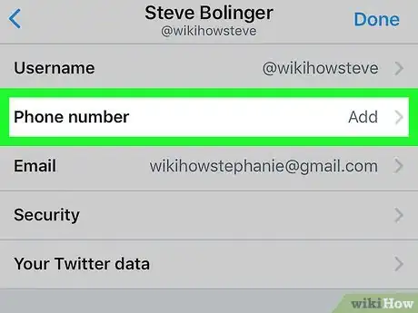 Image titled Add a Phone Number on Twitter on iPhone or iPad Step 6