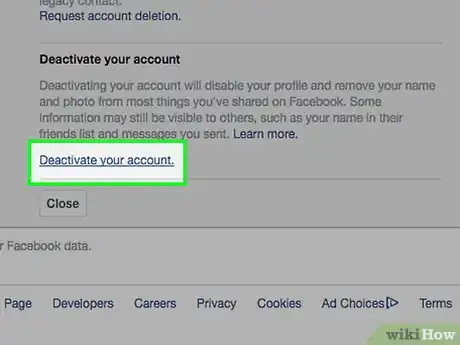 Image titled Deactivate a Facebook Account Step 18