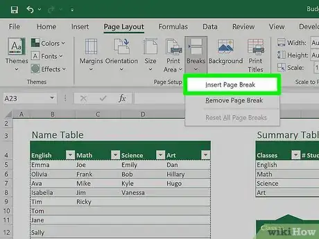 Image titled Set Page Breaks Step 3
