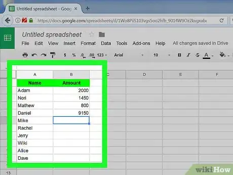 Image titled Do a Reverse Vlookup in Google Sheets Step 1