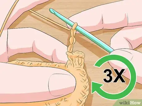 Image titled Crochet a Triple Picot Border Step 15