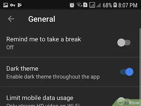 Image titled Enable Dark Mode on YouTube on Android Step 6