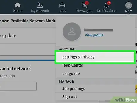 Image titled Delete a LinkedIn Account Step 3