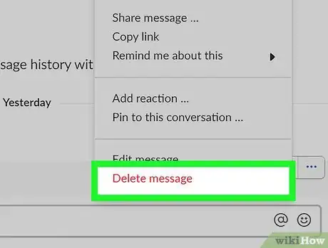 Image titled Delete a Direct Message on Slack on PC or Mac Step 6