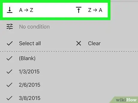 Image titled Sort by Date on Google Sheets on iPhone or iPad Step 7