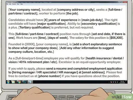 Image titled Write an Ad for a Job Step 2