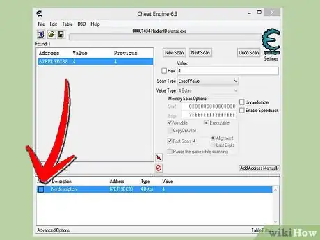 Image titled Hack Radiant Defense on Windows 8 Using Cheat Engine Step 15