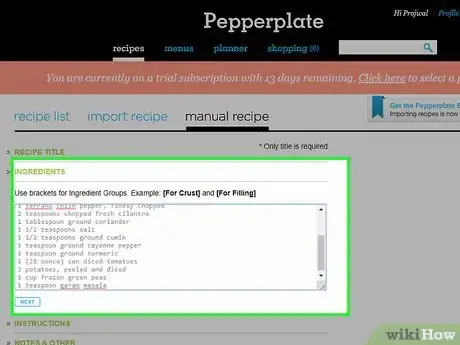Image titled Add a Recipe to Pepperplate Step 11