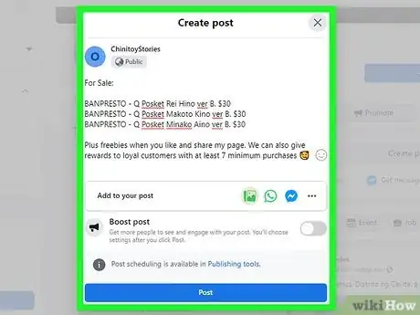 Image titled Promote a Business on Facebook for Free Step 11