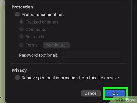 Image titled Password Protect a Document on Mac Step 6