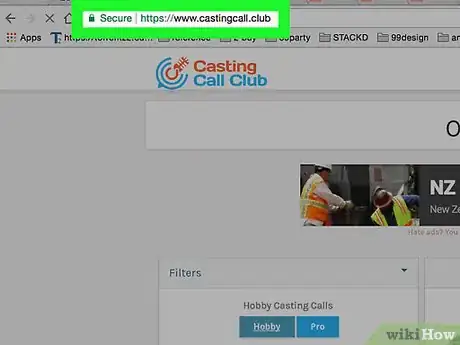 Image titled Create an Account on Casting Call Club Step 1