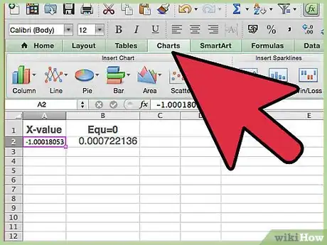 Image titled Solve a Quadratic Equation Using the Goal Seek Feature on Microsoft Excel Step 16
