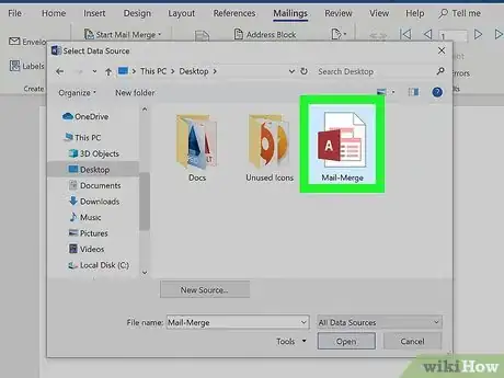 Image titled Mail Merge Using a List from Access Database Step 13