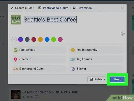 Image titled Tag a Facebook Business Page on a PC or Mac Step 9