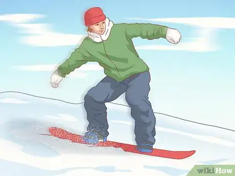 Image titled Ollie on a Snowboard Step 2