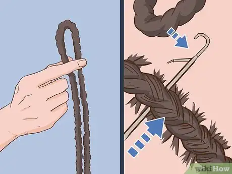 Image titled Add Hair to Braids Step 12