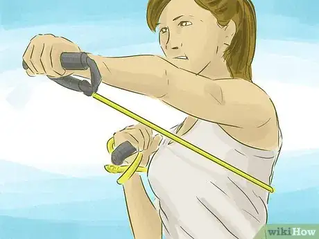 Image titled Work out Pectoral Muscles With a Resistance Band Step 4