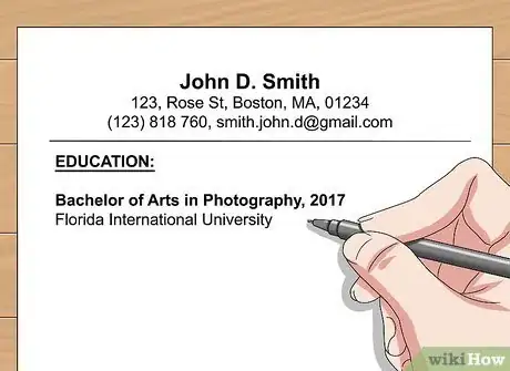 Image titled Create a Photography Resume Step 2