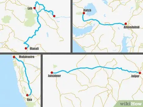 Image titled Plan a Road Trip in India Step 1