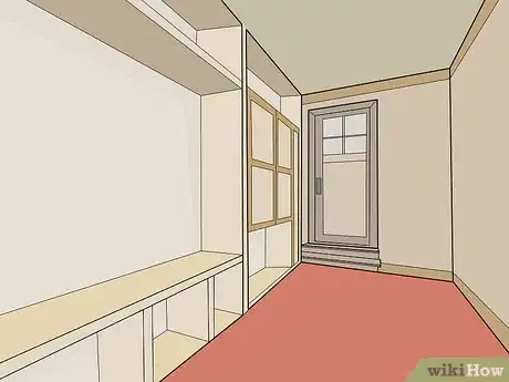 Image titled Set Up a Mudroom Bench Step 1