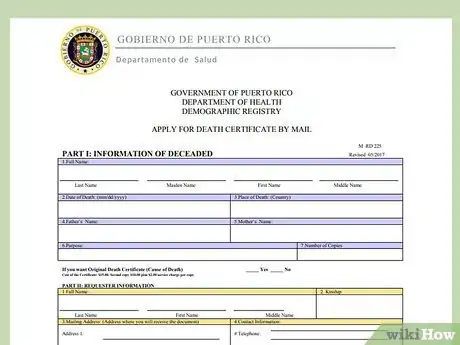 Image titled Obtain a Death Certificate in Puerto Rico Step 2