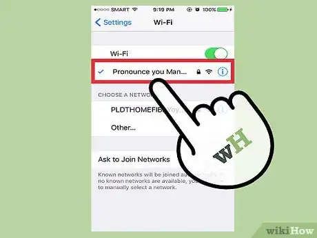 Image titled Check Your Wi‐Fi Network's Address on an iPhone Step 3