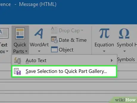 Image titled Save Quick Parts in Outlook Step 7