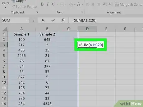 Image titled Add Up Columns in Excel Step 6
