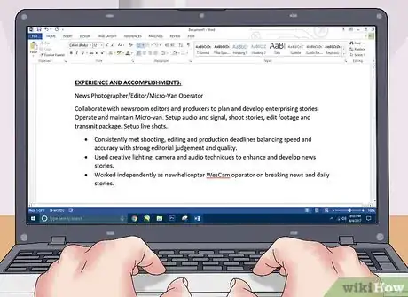 Image titled Create a Photography Resume Step 6