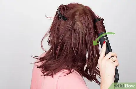 Image titled Do Curls with a Flat Iron Step 7