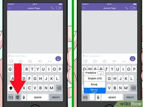Image titled Use Bitmoji with Viber on iPhone or iPad Step 5