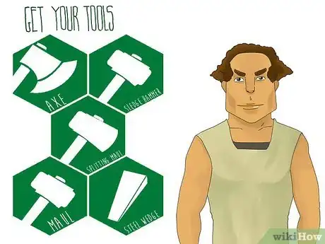 Image titled Split Gnarly Firewood Step 1