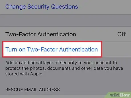 Image titled Turn On Two Factor Authentication on an iPhone Step 6