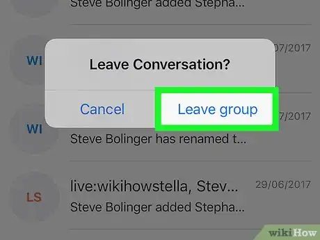 Image titled Leave a Group Chat on Skype on iPhone or iPad Step 4