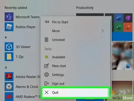 Image titled Remove Microsoft Teams on Windows Step 1