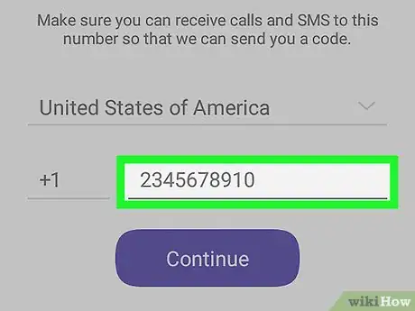 Image titled Create a Viber Account on Android Step 5
