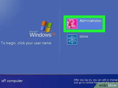 Image titled Log on to Windows XP Using the Default Blank Administrator Password Step 5