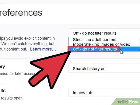 Image titled Turn Off Family Filter on Search Engines Step 9