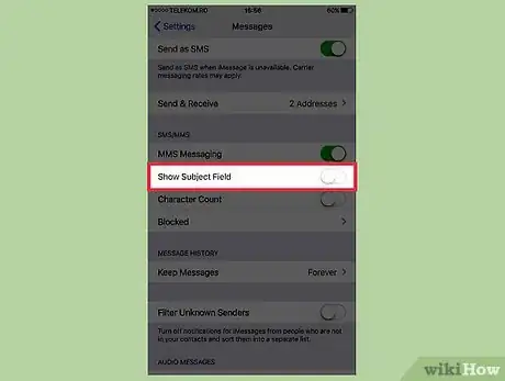 Image titled Add a Subject Field to iPhone Messages Step 3