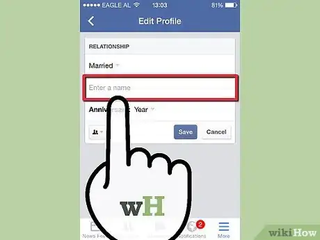 Image titled Change Your Relationship Status on Facebook Mobile Step 7