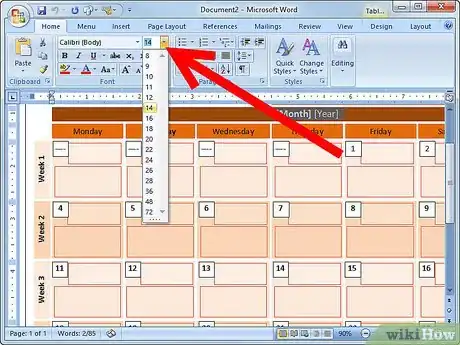 Image titled Create an Event Calendar in Microsoft Word 2008 Step 5