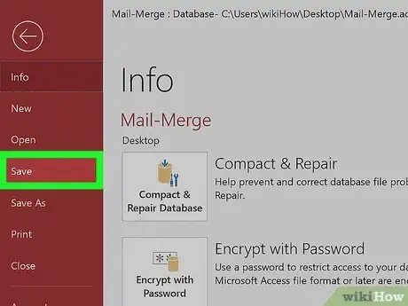 Image titled Mail Merge Using a List from Access Database Step 9