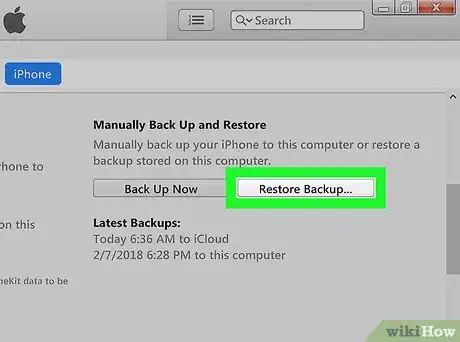 Image titled Restore a New iPhone from iTunes on PC or Mac Step 5