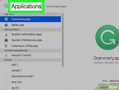 Image titled Open the Applications Folder on Mac Step 2