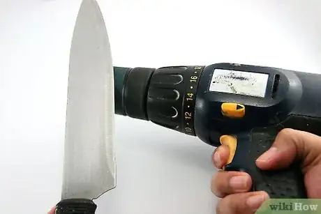 Image titled Sharpen a Knife With a Powerdrill and Sandpaper Step 6