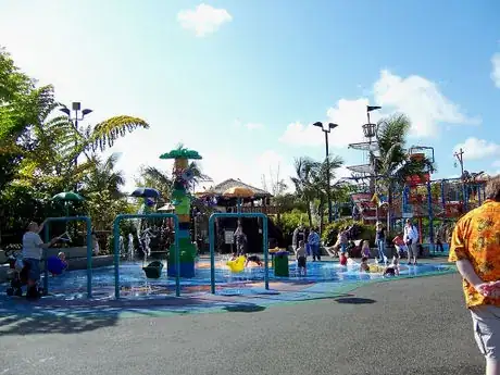 Image titled Swabbie's Deck and Soak 'N Sail areas of Pirate Shores.