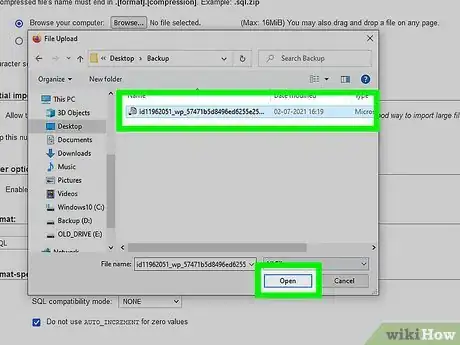 Image titled Restore a WordPress Backup Step 11