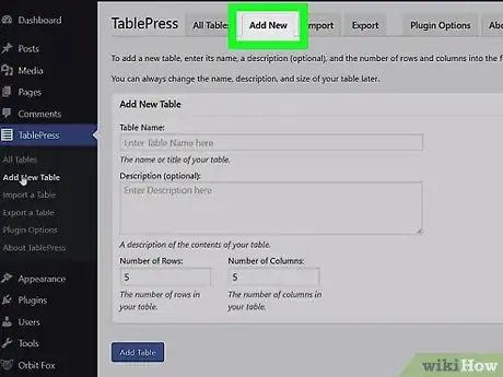 Image titled Insert a Table in WordPress Step 8